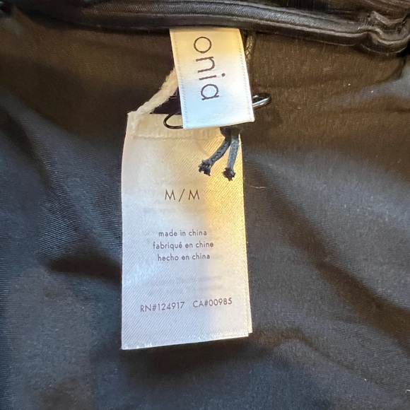 Onia Demi Irregular Rib Bikini Top In Black (M) - Picture 5 of 8